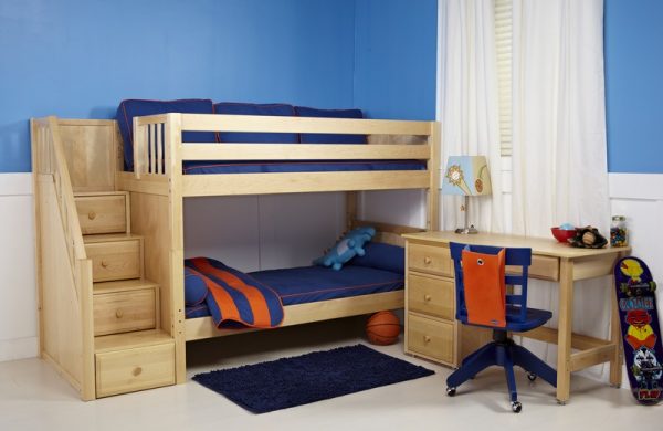 Bunk Bed Natural Wood-0