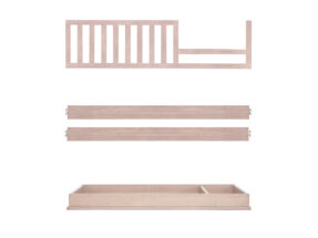 Antilla Toddler Rail, Adult Rails & Topper with Sand Finish by Evolur