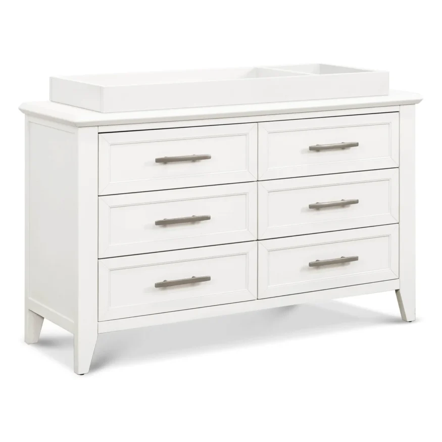 Beckett Dresser with Change Tray in White - Monogram by Namesake