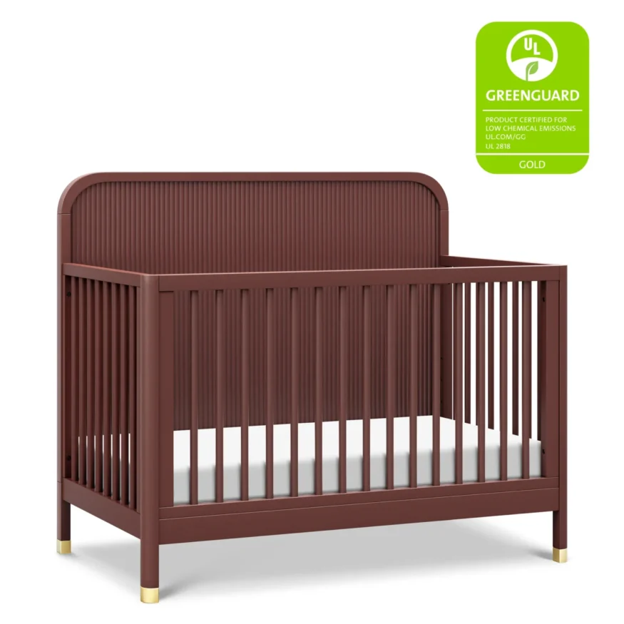 Brimsley Tambour Crib in Crimson by Namesake