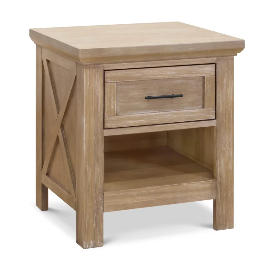 Emory Farmhouse Nightstand in Driftwood - Monogram by Namesake