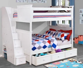 Full Staircase Loft Bed with Desk by Baby Direct