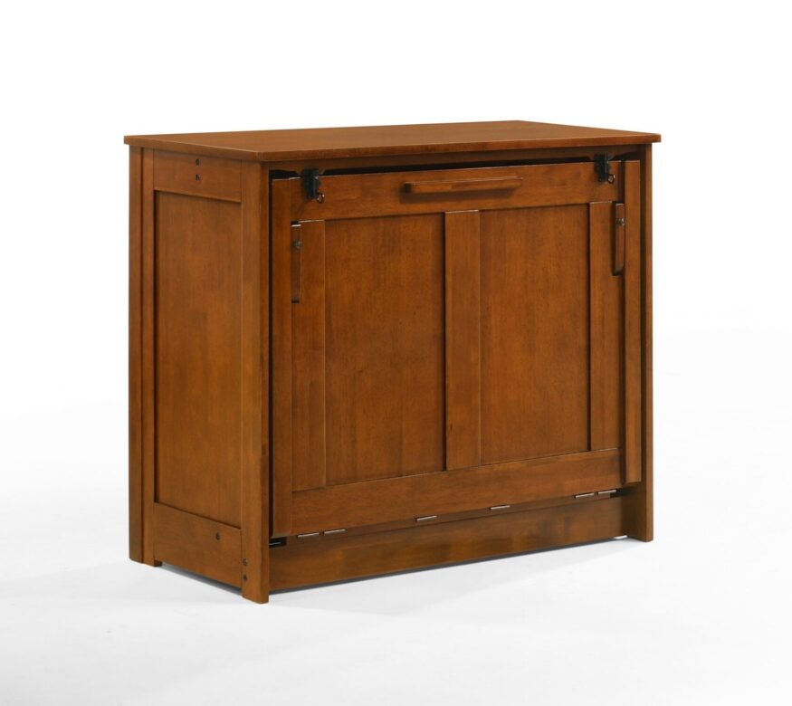 Orion Murphy Cabinet Twin Bed in Cherry by Night & Day