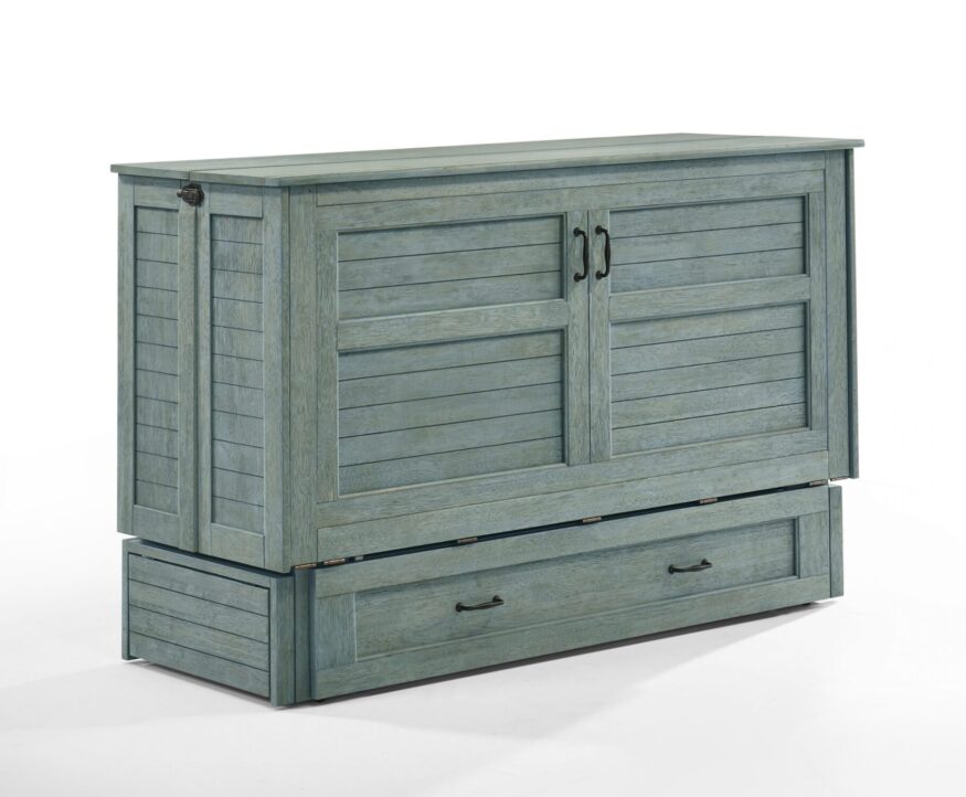 Poppy Murphy Cabinet Bed in Antique Blue by Night & Day