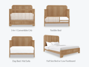 Morocco Collection Cribs & Beds in Nutmeg Oak by Elan & Eden